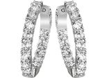 Paar Creolen Firetti "Schmuck Geschenk Silber 925 Ohrschmuck Ohrringe", Silber (Silberfarben, Kristallweiß, Kristallweiß), Ohrringe, Damen, Silber 925 (Sterlingsilber), Mit Zirkonia (Synth.)