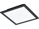 Eglo Deckenleuchte "Salobrena 1 Deckenlampe, Weiß Und Schwarz, Aufbaulampe, Flurlampe", Schwarz, 1, H: 5Cm, 1 Stk., Leuchten, Aufbauleuchte FüR BüRo, Flur Und KüChe, BüRolampe, 30X30 Cm, Deckenleuchte