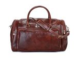 Reisetasche PikÉ, Gr. B/H/T: 52Cm X 32Cm X 31Cm Onesize, Braun, Leder, GläNzend, Taschen Reisetasche, Echt Leder, Made In Italy