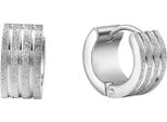 Paar Creolen Firetti "Schmuck Geschenk Ohrschmuck Ohrringe", Silber (Edelstahlfarben), Ohrringe, Damen, 13,5Mm, Edelstahl