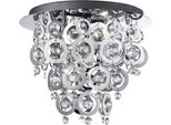 Searchlight Deckenleuchte "Polaris 3Lt Deckenleuchte - Chrommetall & Acryl", Chromfarben, H: 29Cm, 1 Stk., Leuchten, Deckenleuchte