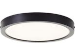 Brilliant Led Deckenleuchte "Navara", Schwarz, 1, Ø 27,5Cm H: 3,1Cm, 1 Stk., Leuchten, Ø 27,5Cm, HöHe 3 Cm, 1900 Lm, 4000 K, IP44, Led Deckenleuchte