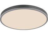 Globo Lighting Deckenleuchte "Doro", Silberfarben, Ø 60Cm H: 8,5Cm, 1 Stk., Leuchten, Deckenlampe Wohnzimmer-Leuchte Schlafzimmer-Leuchte Flur KüChe, Deckenleuchte