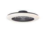 Brilliant Led Deckenleuchte "Salerno", Schwarz, 1, Ø 57Cm H: 14Cm, 1 Stk., Leuchten, 58 Cm Mit Ventilator, 6800 Lm, Dimmbar, Rgb, Cct, Led Deckenleuchte