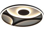 Searchlight Led Deckenleuchte "Zendisc Led Deckenleuchte, Mattschwarz", Energieeffizienz: G (A-G), Schwarz, H: 5Cm, 1 Stk., Leuchten, Led Deckenleuchte