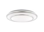 Brilliant Led Deckenleuchte "Luciano", Aluminiumfarben, Weiß, 1, Ø 39Cm H: 7Cm, 1 Stk., Leuchten, Ø 40 Cm X 8 Cm, 2160 Lm, 4000 K, Eec A, Aluminiumfarben/Weiß, Led Deckenleuchte