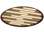 Searchlight Led Deckenleuchte "Equalise Led Deckenleuchte, Mattschwarz Und Holz", Energieeffizienz: G (A-G), Schwarz, H: 5,5Cm, 1 Stk., Leuchten, Led Deckenleuchte