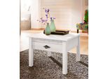 Couchtisch Otto Home "Laura", Weiß, B:60Cm H:42Cm T:60Cm, Tische, Couchtisch, 60/60 Cm, Mit Einer Schublade, ZusäTzlicher Stauraum