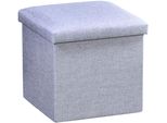 Sitzhocker Kesper "Kesper Sitzhocker-Box, Grau", Grau, B:38Cm H:38Cm T:38Cm, Hocker, Sitzhocker, Deckel Abnehmbar