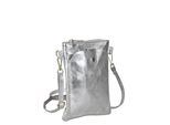 UmhäNgetasche "Partypal", Damen, Gr. B/H/T: 21Cm X 14Cm X 3Cm Onesize, Silber, Leder, Collezione Alessandro, Taschen UmhäNgetasche, Aus Leder, Made In Italy