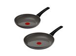 Pfannen-Set Tefal "Renewal", Grau, Pfannen, Keramikbeschichtung, 100% Recycelter AluminiumköRper, Thermo-Signal