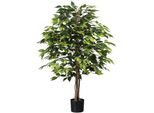 Kunstpflanze Creativ Green "Ficus Benjamini", GrüN, H:120Cm, Kunststoff, Polyester, Kunstpflanzen, Kunstpflanze