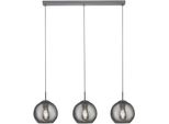 Searchlight Pendelleuchte "Balls 3Lt Pendelleuchte - Chrommetall & Glas", Chromfarben, H: 25Cm, 1 Stk., Leuchten, Pendelleuchte
