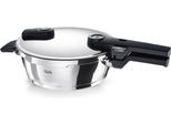Schnellkochtopf Fissler "Vitaquickelemental Dampfkochtopf Premium Drucktopf", Silber, B:29,5Cm H:14Cm L:39,5Cm Ø:22Cm, TöPfe, Schnellkochtopf, Schnellbratpfane Mit 2 Garstufen Und Superthermic Boden