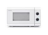 Sharp Mikrowelle YC-MG01E-C mit Grill 20L, Kristallweiß, 800W Mikrowelle, 1000W Grill