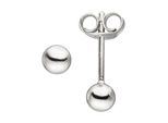 Paar Ohrstecker Jobo, Silber (Silber 925), Ohrringe, Damen, 4Mm, Silber 925 (Sterlingsilber), 925 Silber