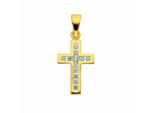 KettenanhäNger Adelia´S "KreuzanhäNger 585 Gold ( 14K ) Mit Zirkonia", Gold, SchmuckanhäNger, Damen, Mit Zirkonia, Gold, KettenanhäNger, GoldanhäNger Kreuz