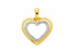 KettenanhäNger Adelia´S "HerzanhäNger 333 Gold ( 8K ) Mit Zirkonia", Silber, SchmuckanhäNger, Damen, Mit Zirkonia, Gold, KettenanhäNger, GoldanhäNger Herz