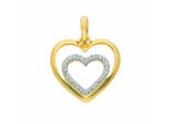 KettenanhäNger Adelia´S "HerzanhäNger 333 Gold ( 8K ) Mit Zirkonia", Silber, SchmuckanhäNger, Damen, Mit Zirkonia, Gold, KettenanhäNger, GoldanhäNger Herz
