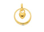 KettenanhäNger Adelia´S "HerzanhäNger 333 Gold ( 8K ) Mit Zirkonia", Gold, SchmuckanhäNger, Damen, Mit Zirkonia, Gold, KettenanhäNger, GoldanhäNger Herz