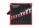 Gedore Red DoppelmaulschlüSsel Satz, Set 8-Tlg, Sw 6-22 Mm, Metrisch, Kurz, SchraubenschlüSsel Set Mit Rolltasche, R05126008 (3301081)