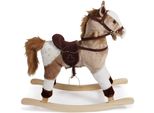 Schaukelpferd CHIC2000, Braun (Braun, Weiß), Schaukeltiere, Babyb:75Cm H:71Cm T:75Cm, PlüSch, Mit SteigbüGeln Und Sound, B:75Cm H:71Cm T:75Cm