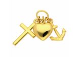 KettenanhäNger Adelia´S "AnhäNger Glaube - Liebe - Hoffnung 585 Gold ( 14K )", Gold, SchmuckanhäNger, Damen, Gold, KettenanhäNger, GoldanhäNger Glaube-Liebe-Hoffnung