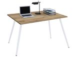 Schreibtisch Vcm "Schreibtisch BüRotisch Computertisch Salia 160X80", Braun (Honig, Eiche), B:160Cm T:80Cm, Tische, Schreibtisch