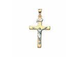KettenanhäNger Adelia´S "KreuzanhäNger 585 Gold ( 14K )", Silber, SchmuckanhäNger, Damen, Gold, KettenanhäNger, GoldanhäNger Kreuz