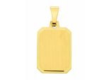 KettenanhäNger Adelia´S "Gravurplatte 585 Gold ( 14K )", Gold, SchmuckanhäNger, Damen, Gold, KettenanhäNger, GoldanhäNger
