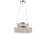 Lumicouture LED Pendelleuchte "Celestia", Silber (Chromfarben, Kristallklar), 1, Ø 60Cm, 1 Stk., Leuchten, H. 150 Cm, 2700 K, K9-Kristalle, Dimmbar, LED Pendelleuchte
