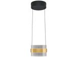 Lumicouture LED Pendelleuchte "Inside", Messingfarben, Rauchglas, 1, 1 Stk., Leuchten, 2700 K, Metall/Glas, Messingfarben/Rauchglas, LED Pendelleuchte