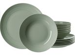 Tafelservice Ritzenhoff & Breker "Levi", GrüN, 12, Porzellan, Geschirr-Sets, Tafelservice