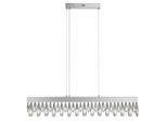 Lumicouture LED Pendelleuchte "Celestia", Silber (Chromfarben, Kristallklar), 1, 1 Stk., Leuchten, L. 100 X H. 150 Cm, 3300 Lm, 2700 K, K9- Kristalle, LED Pendelleuchte