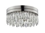 Lumicouture Led Deckenleuchte "Celestia", Chromfarben, Kristallklar, 1, Ø 40Cm H: 18Cm, 1 Stk., Leuchten, Ø 40 Cm, 3300 Lm, 2700 K, K9- Kristalle, Memoryfunktion, Led Deckenleuchte