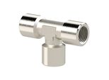 Riegler T-StüCk, Innen/Innen/Innen, G 1/2, Sw 21, Messing Vernickelt (N 254.39)