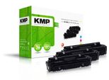 Kmp Toner H-T242XCMY Cyan, Magenta, Gelb Kompatibel Zu Hp 410X (CF252XM), 3Er-Set