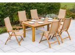 Gartentischgruppe Capri Naturfarben