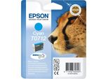 Original Epson Tintenpatrone C13T07124011 / T0712 Cyan