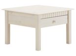 Couchtisch Otto Home "Lisa", Weiß, B:60Cm H:42Cm T:60Cm, Tische, Couchtisch Eckige Couchtische Holz-Couchtische, Home Affaire, Breite 60 Cm, 1 Schubkasten