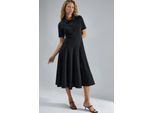 Midi A-Linien-Kleid Mit Hemdkragen