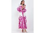 V-Ausschnitt Paisley Maxi-Kleid Mit Schlitz
