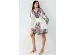 Kleid Mit GüRtel Und V-Ausschnitt Im Paisleymuster
