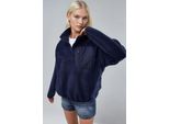 ReißVerschlusskragen PlüSchstrick-Sweatshirt Mit Tasche