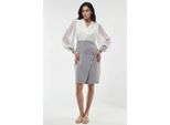 V-Ausschnitt Midi-Kleid Mit Knopfdetails