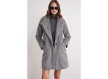 Strukturierter Langer Mantel Mit Kragenjacke