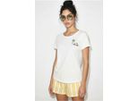 Besticktes Rundhals-T-Shirt