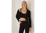 Strickwaren Crop Zwei Teile Set
