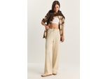 Hohe Taille Weite Bein Hose