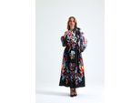 Blumenmuster Maxi A-Linien Kleid